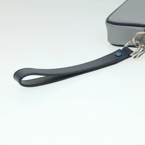 LOUIS VUITTON Monogram satellite Clutch Bag Silver M44171 LV Auth 32349A - Picture 9 of 16